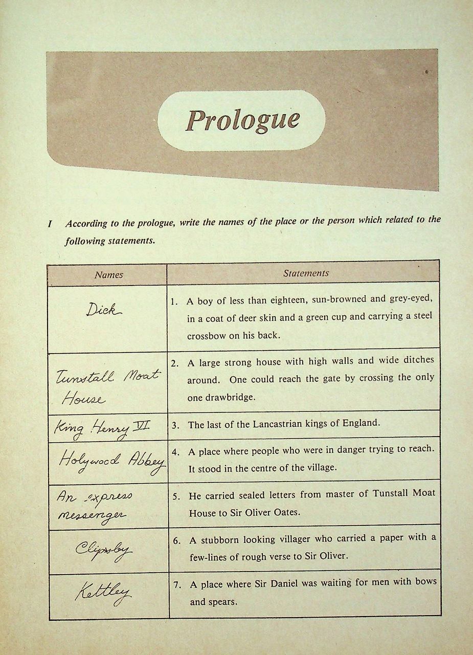 KEY WORKBOOK THE BLACK ARROW FOR M.6 ENGLISH 615-616, ENGLISH 635-636