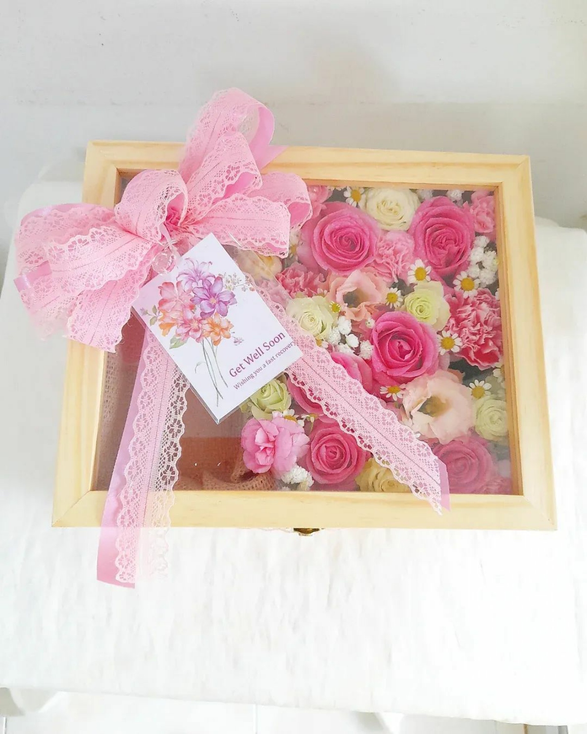 กล่องดอกไม้สีสันสดใส(สำหรับใส่สิ่งของด้านในกล่อง)