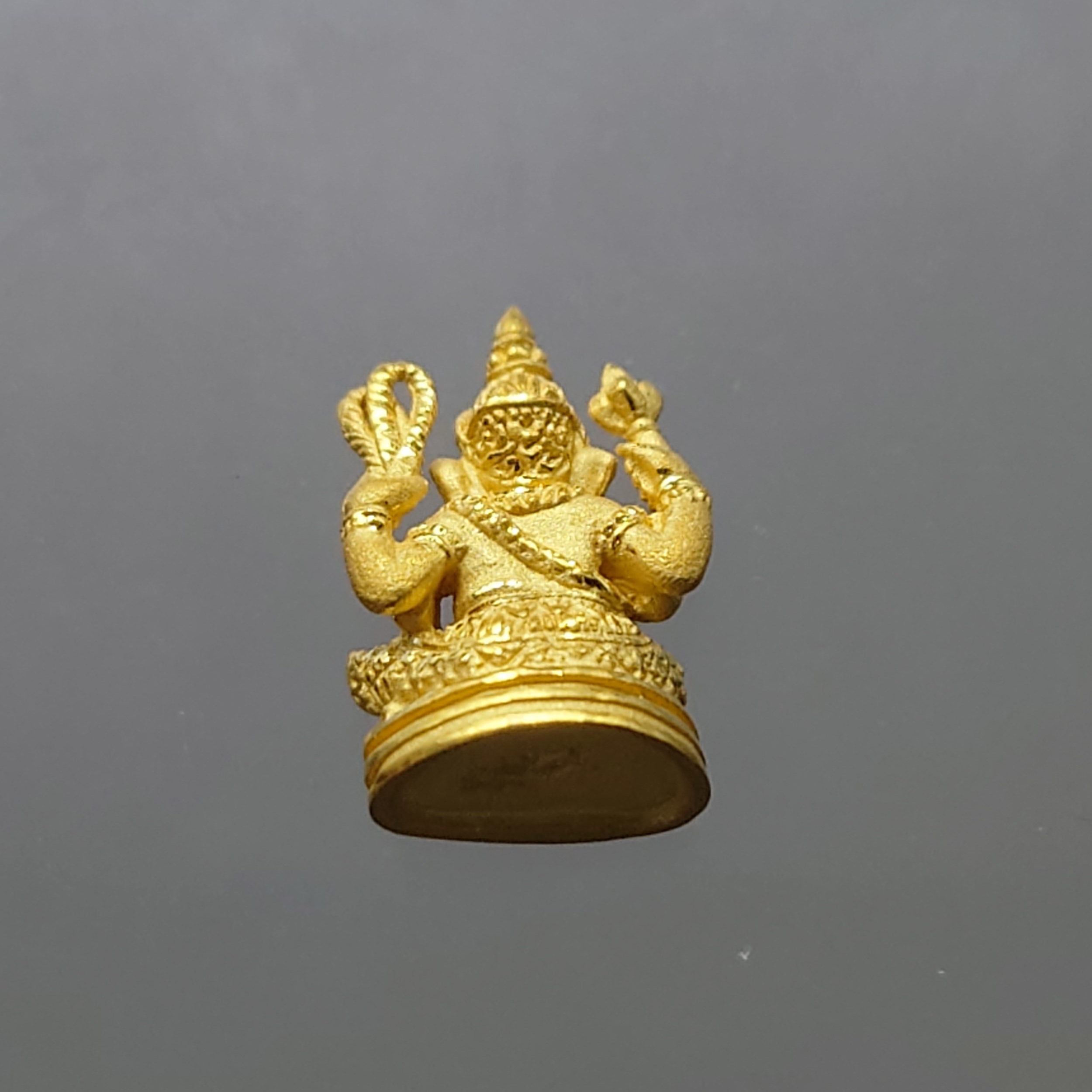 พระพิฆเนศ เนื้อทองคำแท้ รุ่นอุดมโชคโภคทรัพย์ วัดโสธรวราราม พ.ศ.2550 พร้อมกล่องเดิม