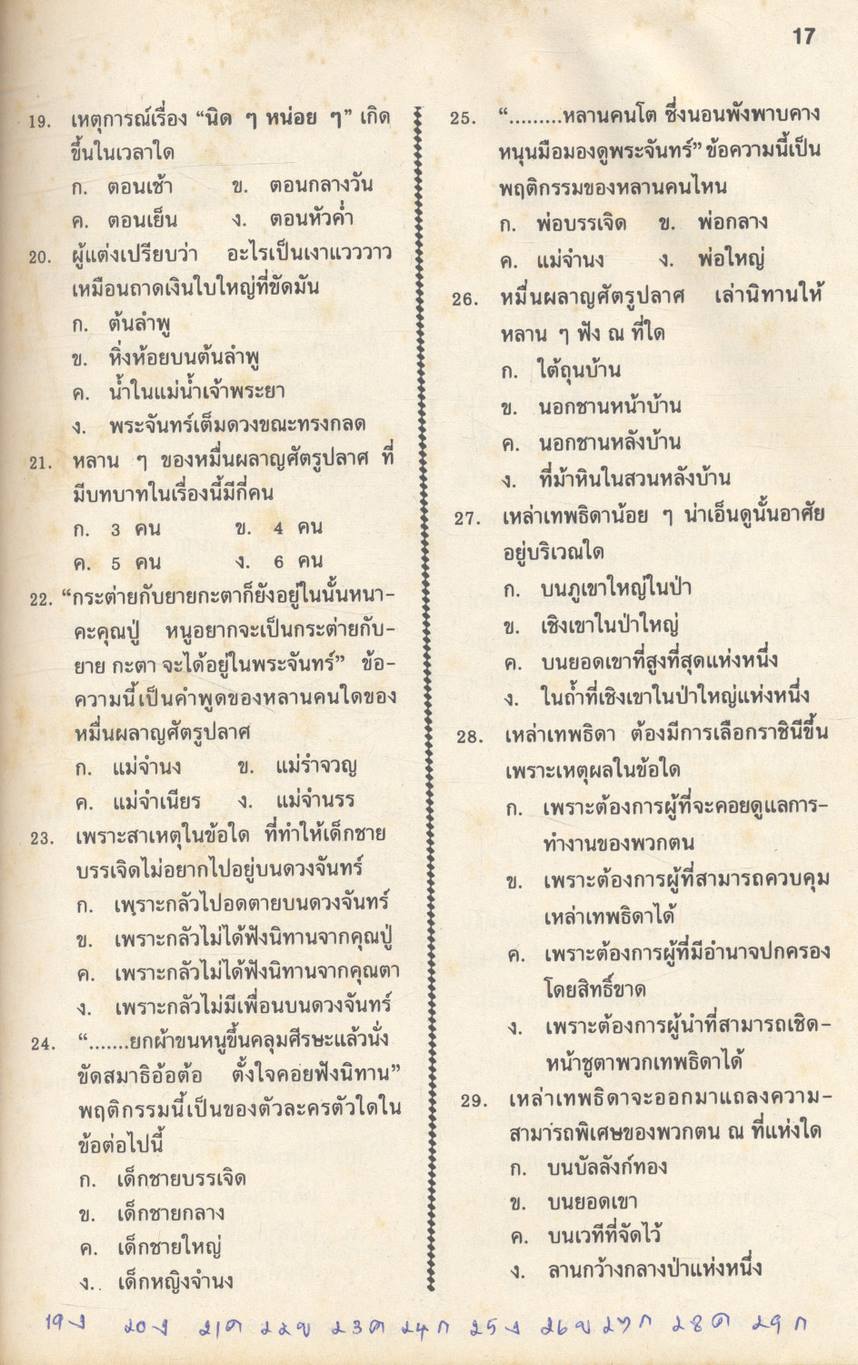 แนวข้อสอบจุดประสงค์ วิชาภาษาไทย ม.1 (ท101-ท102) **ไม่มีเฉลยในเล่ม