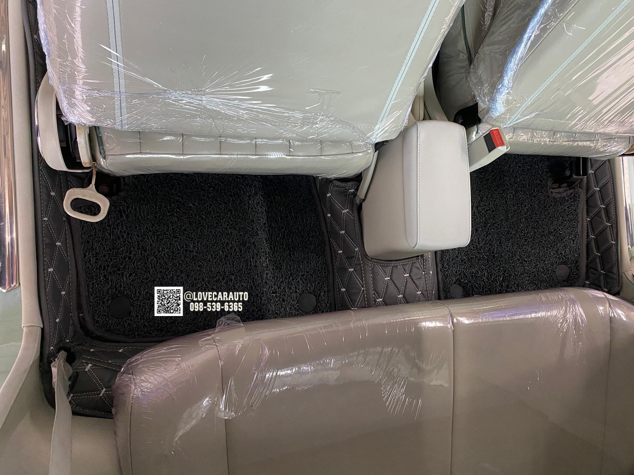 พรมปูพื้นรถยนต์ 7D Nissan figaro เทา + ดักฝุ่นสีดำ