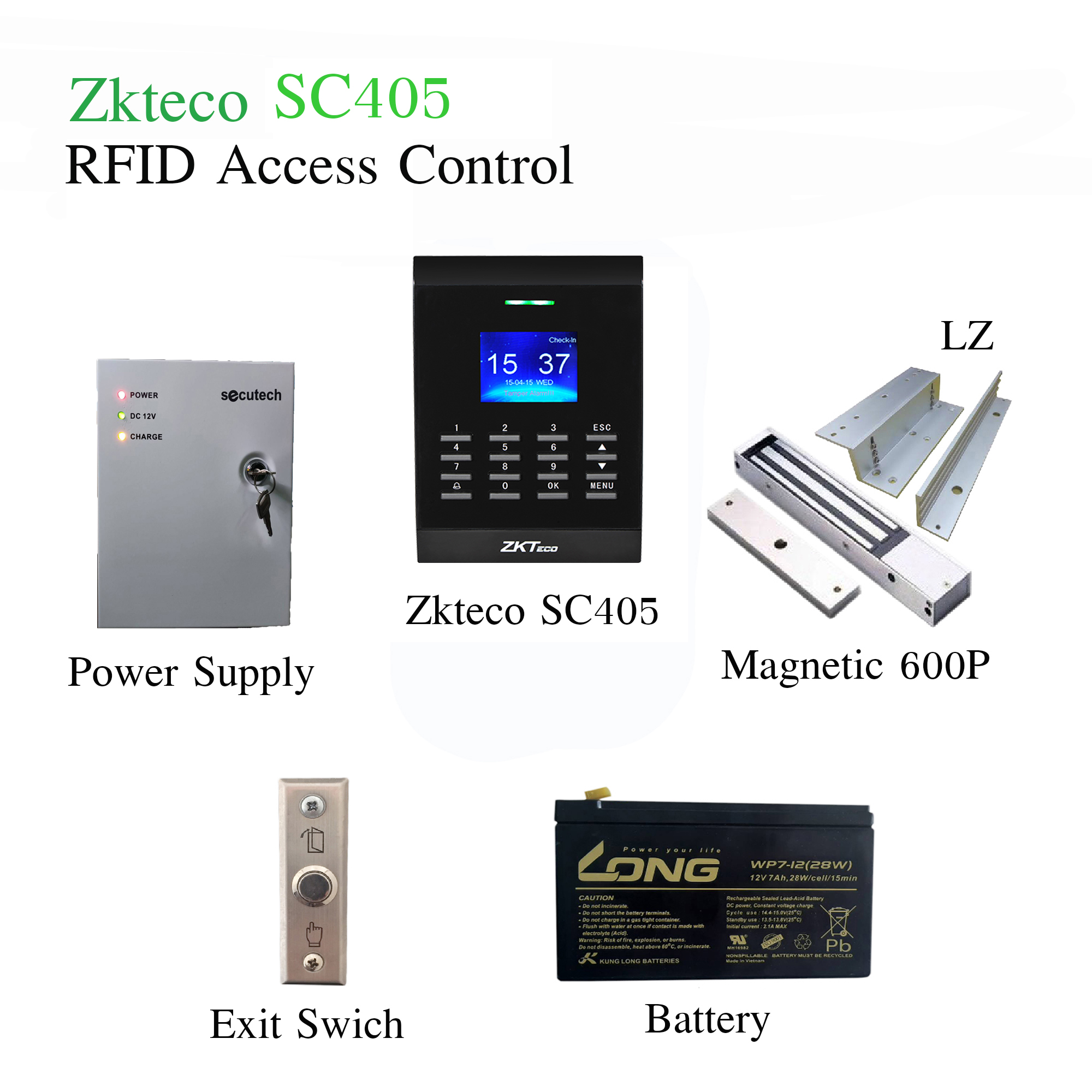 เครื่องทาบบัตร คีย์การ์ด Zkteco SC405
