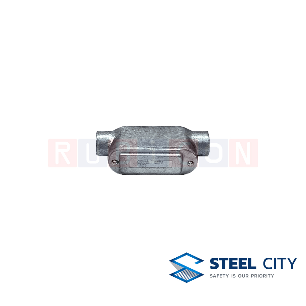 STEEL CITY คอนดูท เอ๊าท์เลทบ๊อกซ์อาบสังกะสี พร้อมฝา O.C. (HOT DIP GALVANIZED CONDUIT OUTLET BOXES)
