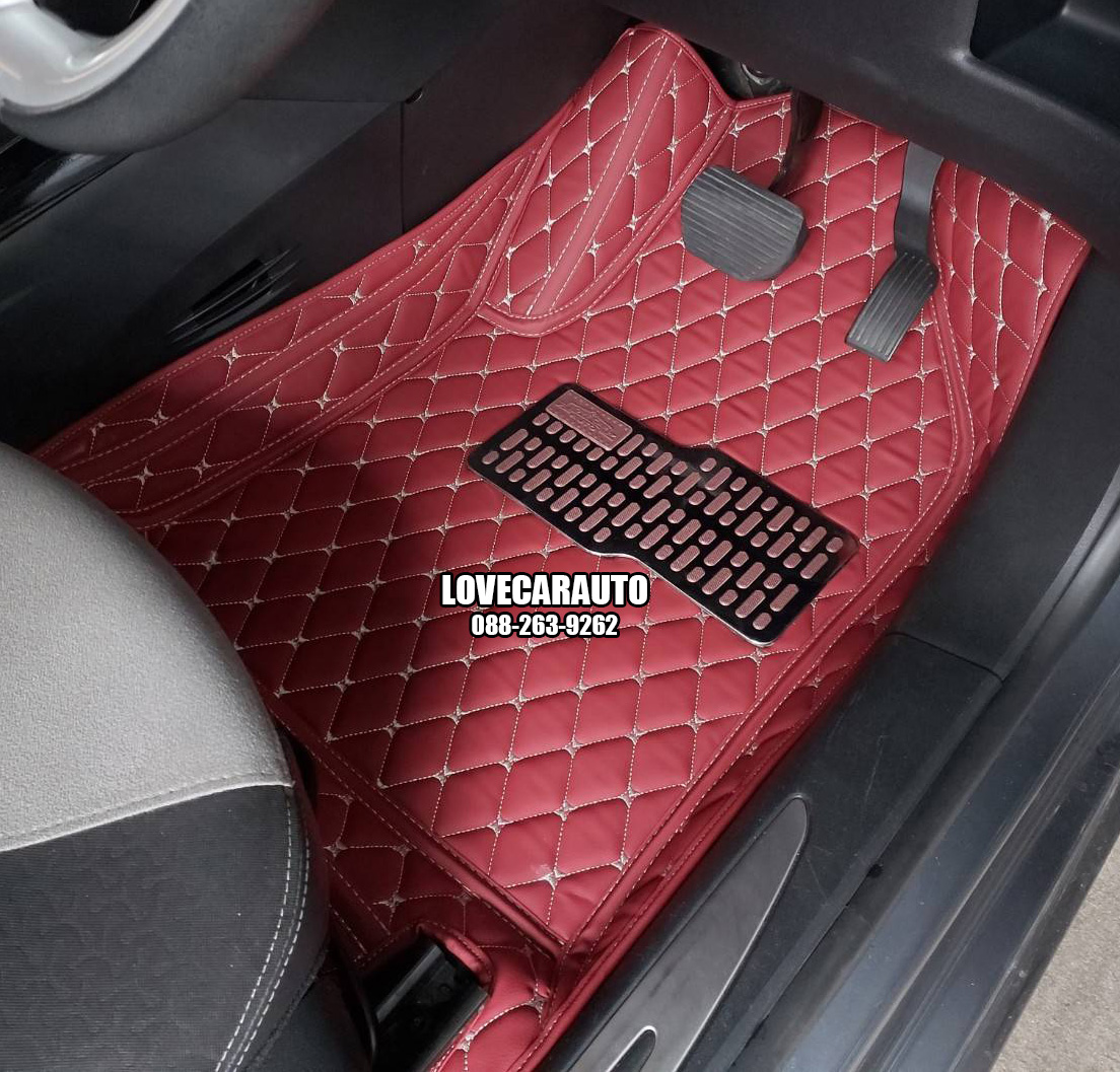 พรมปูพื้นรถยนต์ Citroen-DS3 สีแดงไวน์