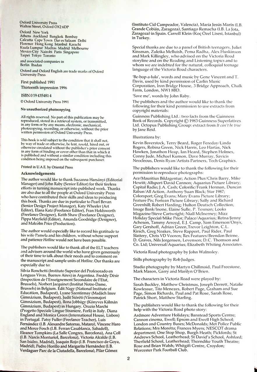 Hotline Starter Student's Book