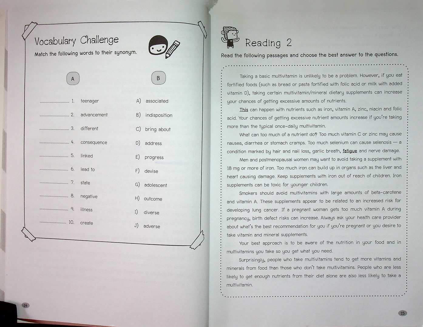 จับตาย วายร้าย READING Comprehension & Cloze Passages