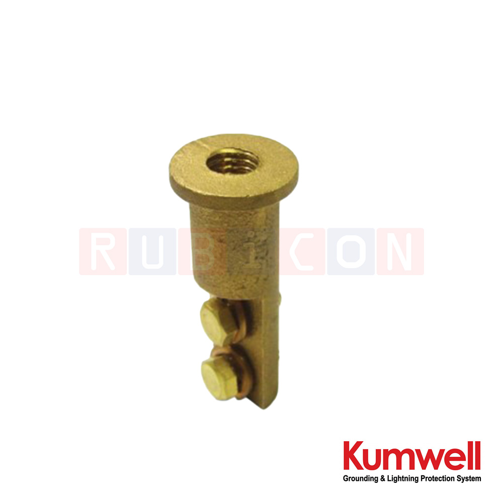 KUMWELL LPAF-CT ขายึดขั้วต่ออากาศ (Air Terminal Bracket ) For Rod Dia.15,19 mm, Tinned Copper Alloy