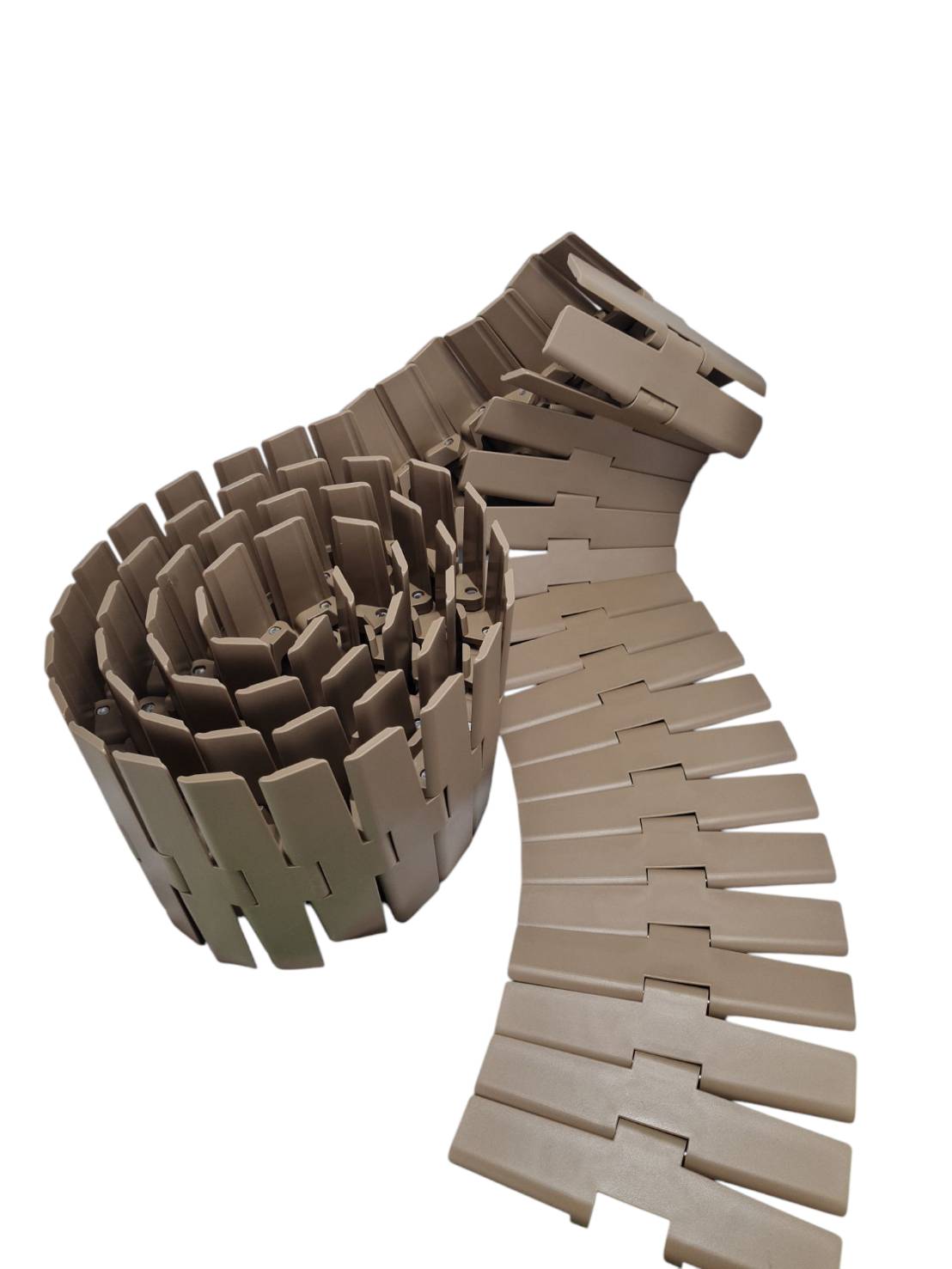 882 Tab K750 Top chain สายพานลำเลียง conveyer แบบโค้ง กว้าง 7.5 นิ้ว