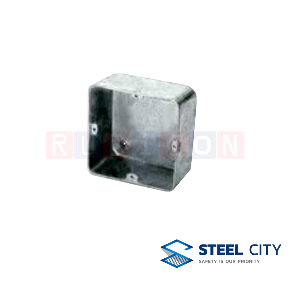 STEEL CITY HBXJ45 สแควบ๊อกซ์จัมโบ้อาบสังกะสี (119 x 119 x 50 mm.) หนา 1.2 mm. ลึก ทึบ (HOT DIP GALVANIZED JUMBO SQUARE BOXES)