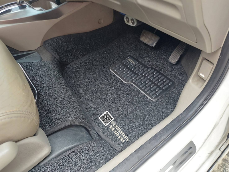 พรมปูพื้นรถยนต์ HONDA CITY 2012 มีเก๊ะ ไวนิลสีดำ