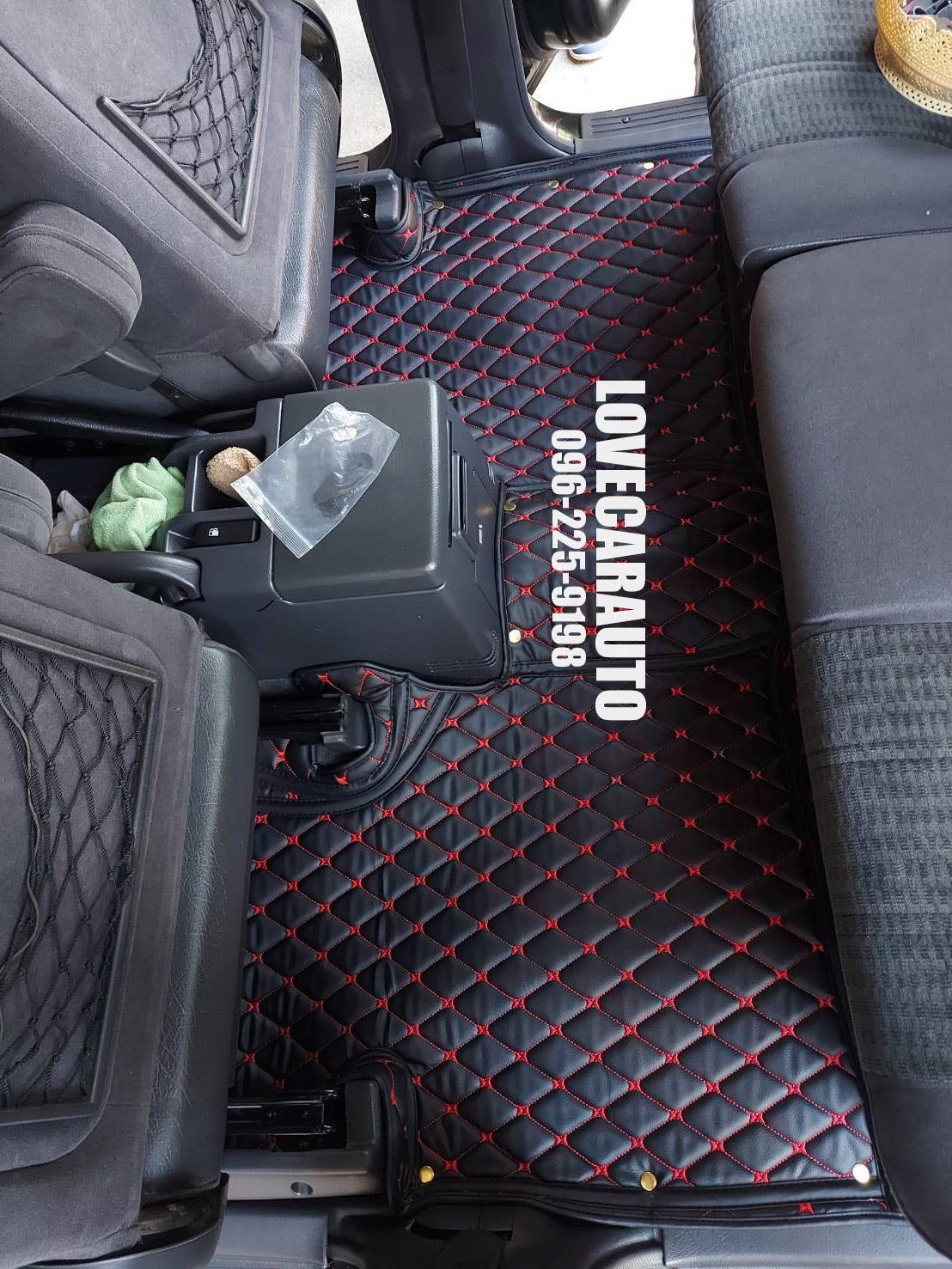 พรมปูพื้นรถยนต์ 6D Isuzu Trooper สีดำด้ายแดง เต็มคัน