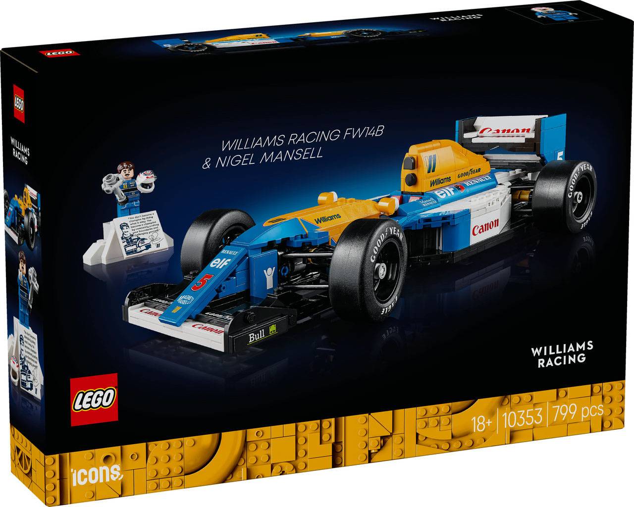 **MTS Toys**เลโก้ Lego 10353 Icons : Williams Racing FW14B & Nigel Mansell