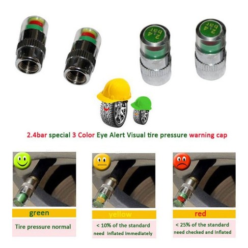 จุ๊บวัดลมยางอัตโนมัติ ขนาดแรงดัน 32-36psi Car Tyre Pressure Cap Visual
