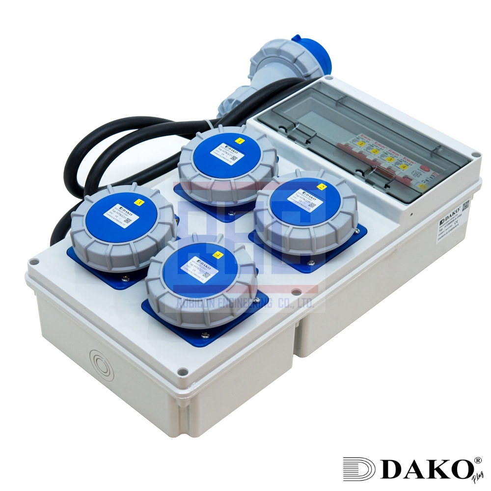 "DAKO PLUG" A10MB06-4 กล่องปลั๊กกระจายไฟ 2P+E 32A 230V IP55 (ชุดปลั๊ก IP67) (*ยกเลิกการผลิต ใช้รุ่นใหม่ทดแทนเป็น A10MF06-4)