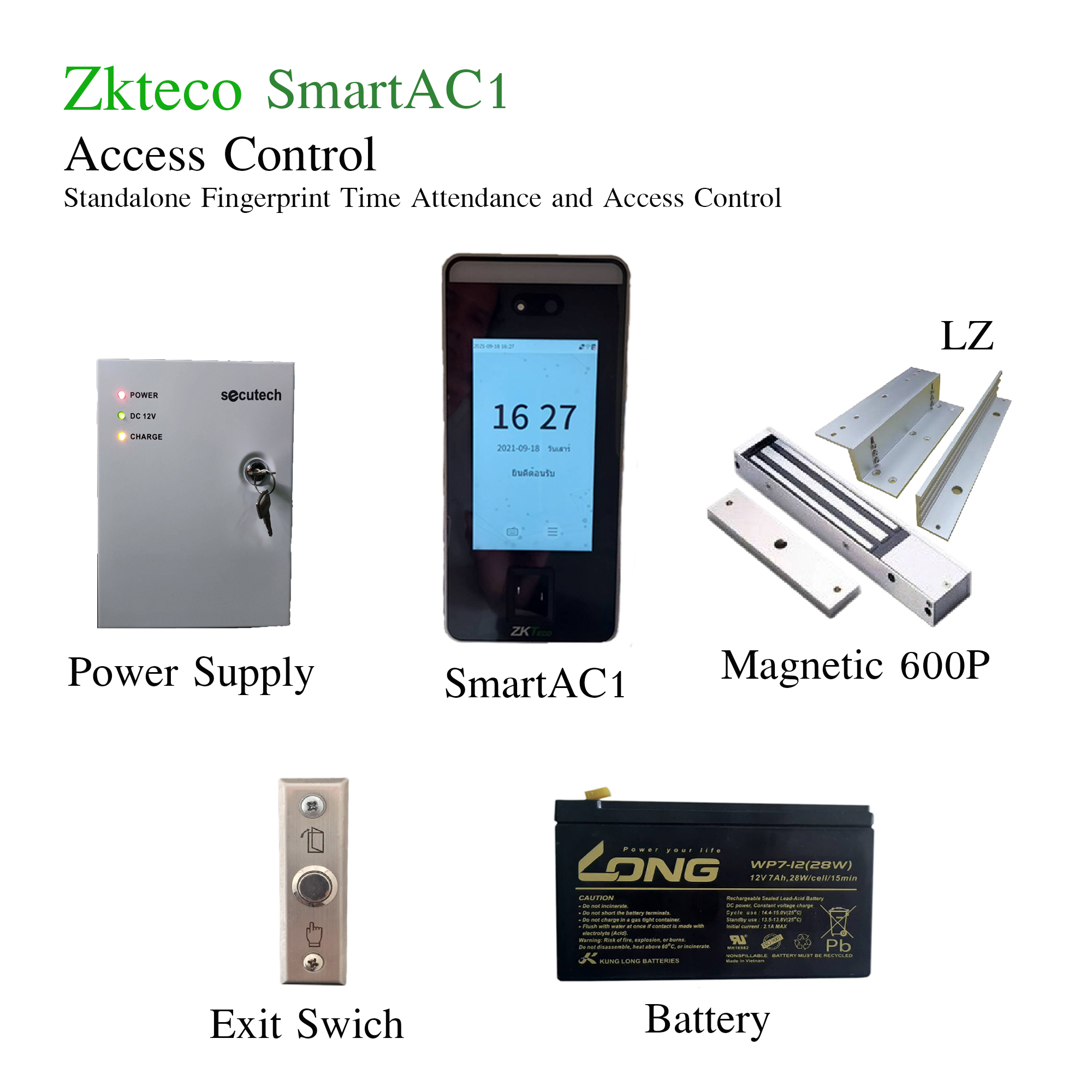 เครื่องสแกนใบหน้า Zkteco SmartAC1