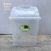 ถังขยะพลาสติก ใส ฝาแกว่ง ทรงเหลี่ยม 14 ลิตรสีใส