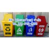ถังขยะแยกประเภท 60 ลิตร ฝาทรงสามเหลี่ยม 2 ช่องทิ้ง