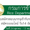 กรมการข้าว เปิดรับสมัครสอบบรรจุเข้ารับราชการ 14 อัตรา