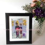 กรอบรูปลายไม้ดำเรียบโมเดิลหน้า1" พร้อมใส่โฟโตเม้า ขนาด 8x6"
