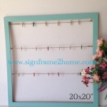 กรอบรูปหนีบโพราลอย ขนาด50x50ซม สีฟ้า