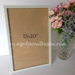 กรอบรูปลายไม้ขาวเรียบโมเดิลหน้า0.6"ขนาด 10x15"