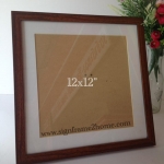 กรอบไม้ ลาย A6 ขนาด 12x12" ใส่ขอบเม้าสีขาว