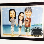 กรอบไม้ทรงลึกสีดำเรียบ คลาสสิก2"