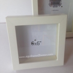 กรอบรูปทรงลึก ขาวเรียบโมเดิล ลึก4.5cm ขนาด 6x6""