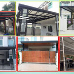 ทําโรงจอดรถราคา โทร 093-2757493 รับต่อเติมบ้าน ทำโรงรถหน้าบ้าน หลังคาโรงรถเมทัลชีท ต่อเติมครัวหลังบ้าน