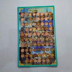 เหรียญที่ระลึก เหรียญประจำจังหวัด 77 จังหวัด และ เมืองพัทยา รวม 78 เหรียญ ไม่ผ่านใช้ พร้อมแผงสะสม