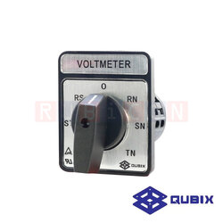 QUBIX SA16-7-61313-A13 โวลต์มิเตอร์สวิตช์ 380-440V / 5.5KW ขนาด 64x64mm. (VOLTMETER SWITCHES - HEAVY DUTY)