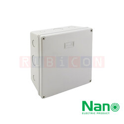 NANO-206W กล่องพลาสติกกันน้ำ สีขาว ขนาด 8x8x4" (202x202x103 mm.)