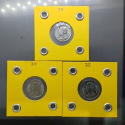 เหรียญครบชุด เหรียญ 1-5-10 สตางค์ ปี2535 หายาก