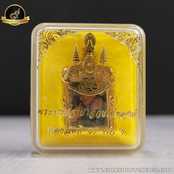 จี้ทองคำแท้ พระบรมฉายาลักษณ์ ร9 ที่ระลึกกาญจนาภิเษก 2539 (แผ่นทองคำ 97.66%) พร้อมกรอปและกล่องเดิม