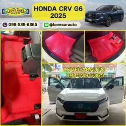พรมกระดุมรถยนต์ Honda CRV G6 5ที่นั่ง 2025 กระดุมเล็กสีแดง
