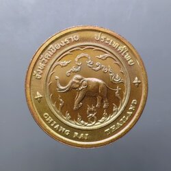 เหรียญประจำจังหวัด เหรียญที่ระลึก จังหวัด เชียงราย ขนาด 4 ซม.