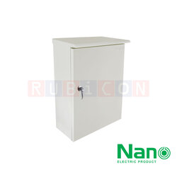 "NANO" MCWC00 ตู้เหล็ก ตู้ไฟสวิทซ์บอร์ดกันน้ำมีหลังคา IP44 ขนาด W200xH300xD150 mm. ความหนา 0.8 mm. สีควันบุหรี่ย่น (Light Gray)