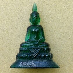 พระแก้วมรกต เนื้อแก้วเขียว สูง 4.5 เซน วัดโปรดเกษ จ.นนทบุรี ปี2500 รับประกันแท้