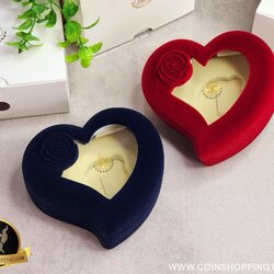 กล่องใส่เหรียญ กล่องเปล่า บรรจุเหรียญ 1 หลุม มีให้เลือก 2สี สีแดง/สีน้ำเงิน รูปหัวใจ ออกแบบสวยงาม จากกรมธนารักษ์