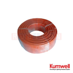 KUMWELL KWBTG 4-0 ลวดเหล็กชุบสังกะสีเคลือบพีวีซี (PVC Covered Galvanized Steel Wire) Galvanized Steel Wire Ø 4 mm. Orange color PVC UV