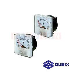 QUBIX SD-50V CLASS 2.5 พาเนลมิเตอร์แบบอนาล็อก โวลท์มิเตอร์ ANALOG PANEL METER SD SERIES 50X50 MM. (VOLTMETER)