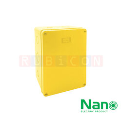 NANO-205Y กล่องพลาสติกกันน้ำ สีเหลือง ขนาด 8x6x4" (51x198x96 mm.)