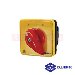 QUBIX SA16-2-1/61037-B03 สวิตช์สับเปลี่ยนสองทางไม่มีตำแหน่งปิด 1P 16A 3kW / 5.5kW 48×48มม. (CHANGE OVER SWITCHES WITHOUT OFF)