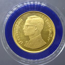เหรียญทองคำ (หนัก 30 กรัม) เหรียญ 5000 บาท ที่ระลึกเฉลิมพระชนมพรรษา 50 พรรษา รัชกาลที่9 พ.ศ.2520