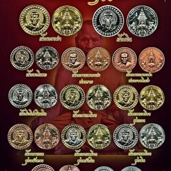 เหรียญลุ้นเนื้อ หลวงพ่อพัฒน์ รุ่นอริยทรัพย์๙๙ วัดสร้าง บล็อกกษาปณ์ รุ่นแรก ขนาด 3 ซ.ม.ปี2563