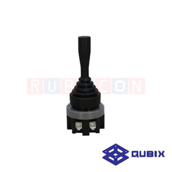 QUBIX CMRN-301-1 สวิตช์คันโยก 2 ทิศทาง STAY PUT รู30มิล 1P 6A / 220V (MONOLEVER SWITCH)