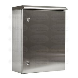 RBN-06 ตู้คอนโทรลสแตนเลส ฝา 1 ชั้น มีหลังคาตรง Size : W350 x H500 x D200 mm. สแตนเลส 304 (SUS 304) ความหนา 1.5 มม.