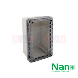 NANO-201CW กล่องพลาสติกกันน้ำฝาใส ขนาด 2x4x2" (74.80x125x48.50 mm.) (NANO Electric®)