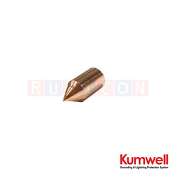 KUMWELL GRTTR หัวทิป สำหรับแท่งกราวด์ทองแดง ประเภทเกลียว (Tip Head for Threaded Type (High Tensile Strength Steel)