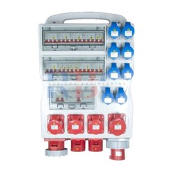 "DAKO PLUG" A38MB02-2 กล่องปลั๊กกระจายไฟ INPUT 3P+N+E 63A 400V 6H IP44